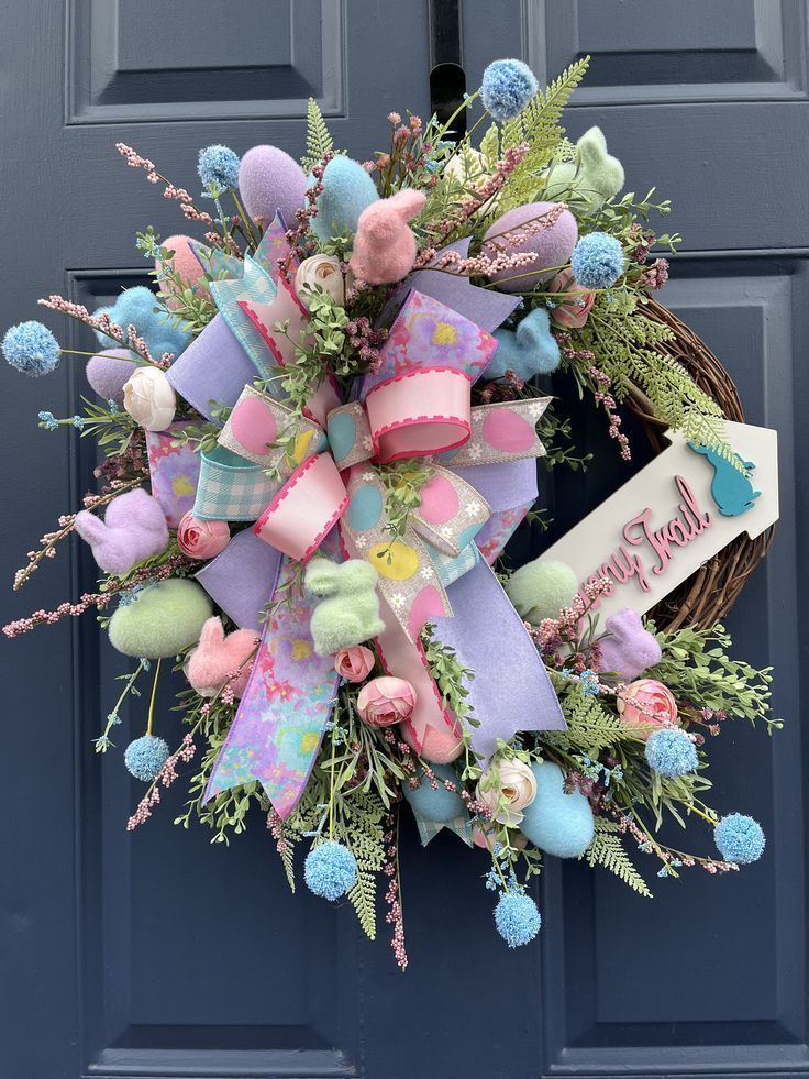 πασχαλινά-στεφάνια-με-κορδέλες-και-πομ πομ-ιδέες- πασχαλινά-στεφάνια-με-κορδέλες-και-πομ πομ-ιδέες-