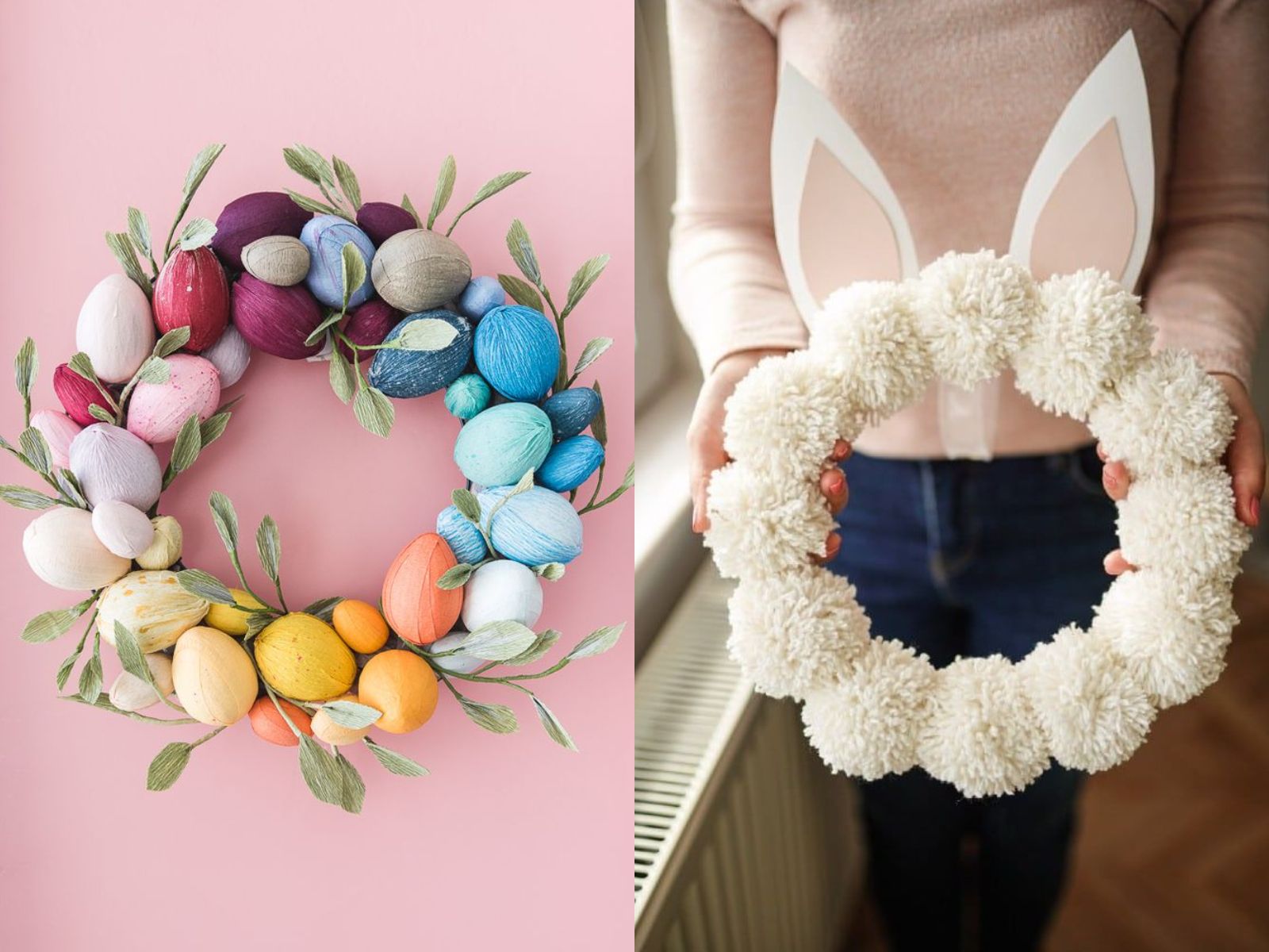 ιδέες-για-πασχαλινά στεφάνια-Πάσχα 2025-