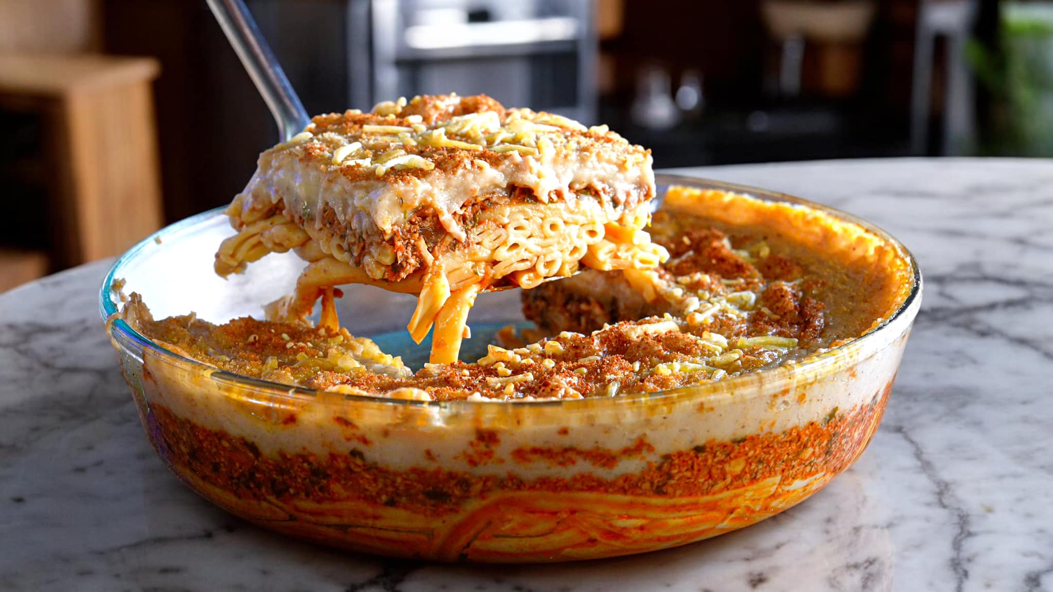 Νηστίσιμο παστίτσιο για τη Σαρακοστή με κιμά από μανιτάρια του Δημήτρη Μιχαηλίδη