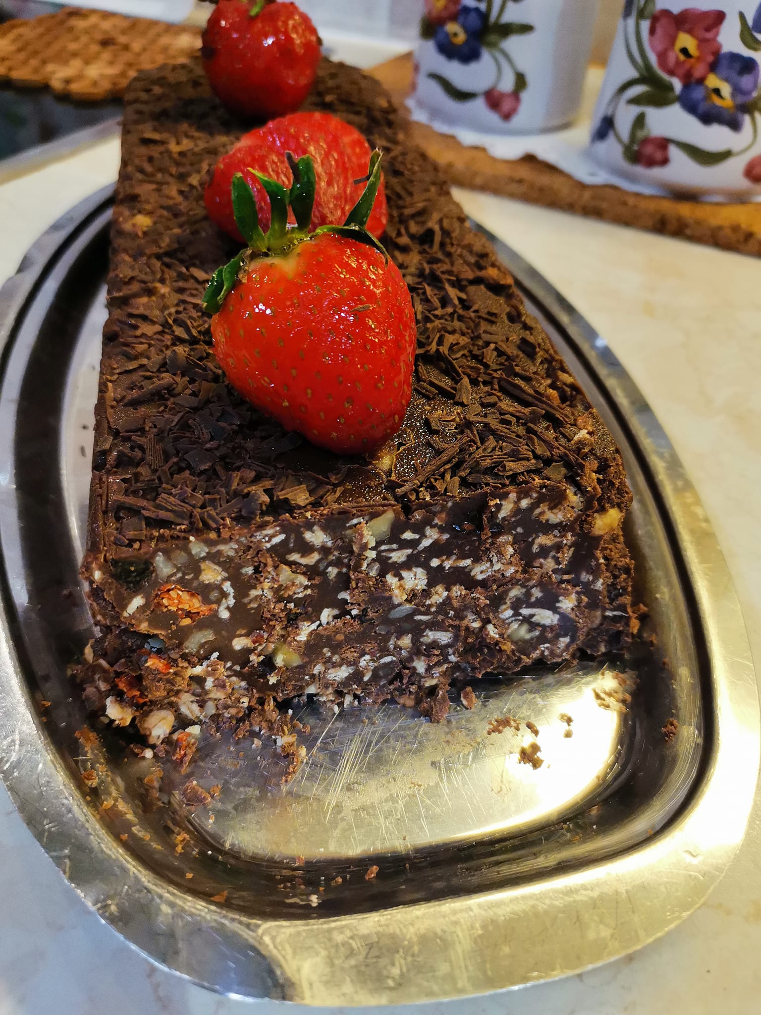 Healthy σοκολατένιος Σαρακοστιανός κορμός χωρίς ζάχαρη