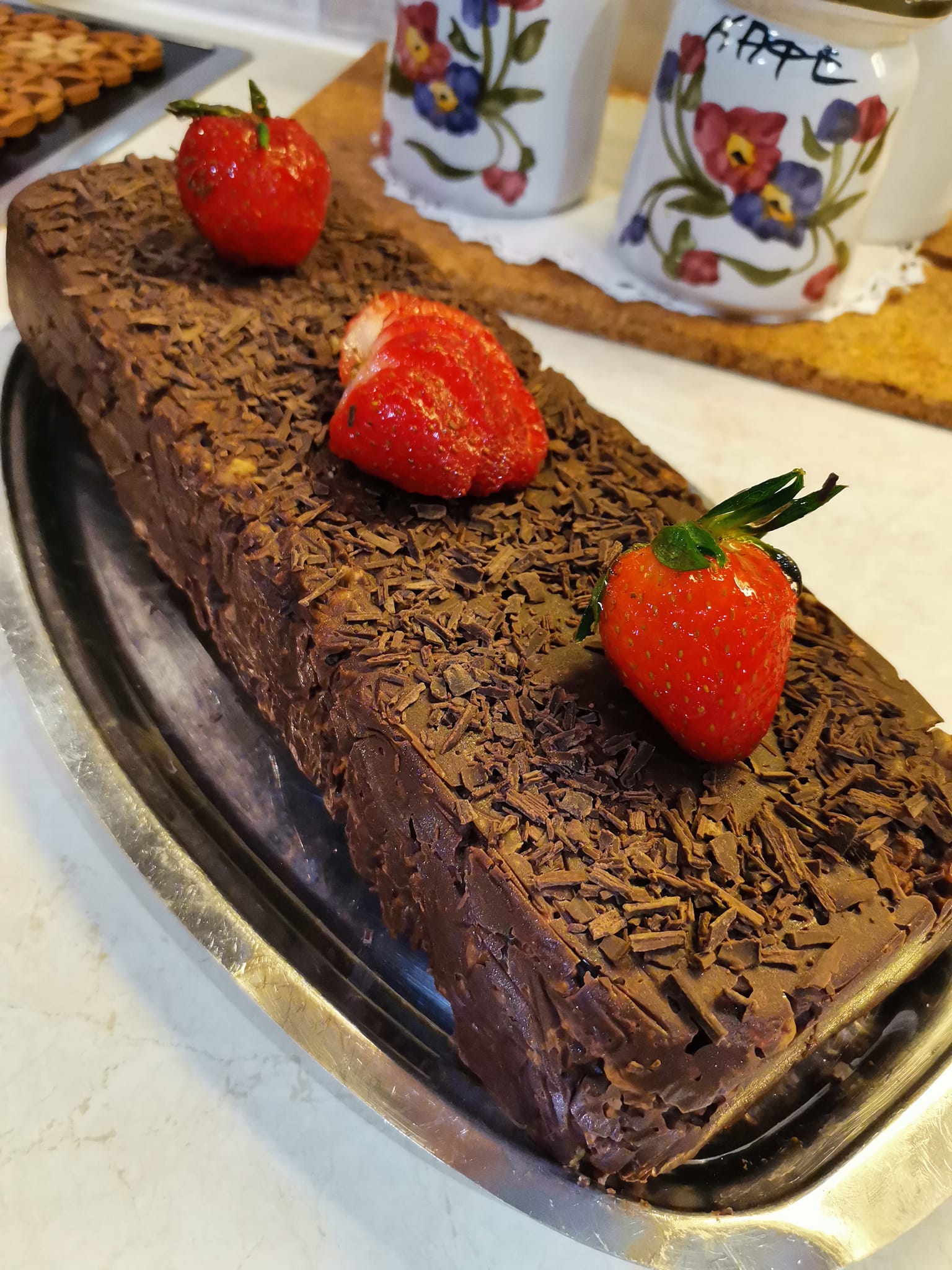 Healthy σοκολατένιος Σαρακοστιανός κορμός χωρίς ζάχαρη