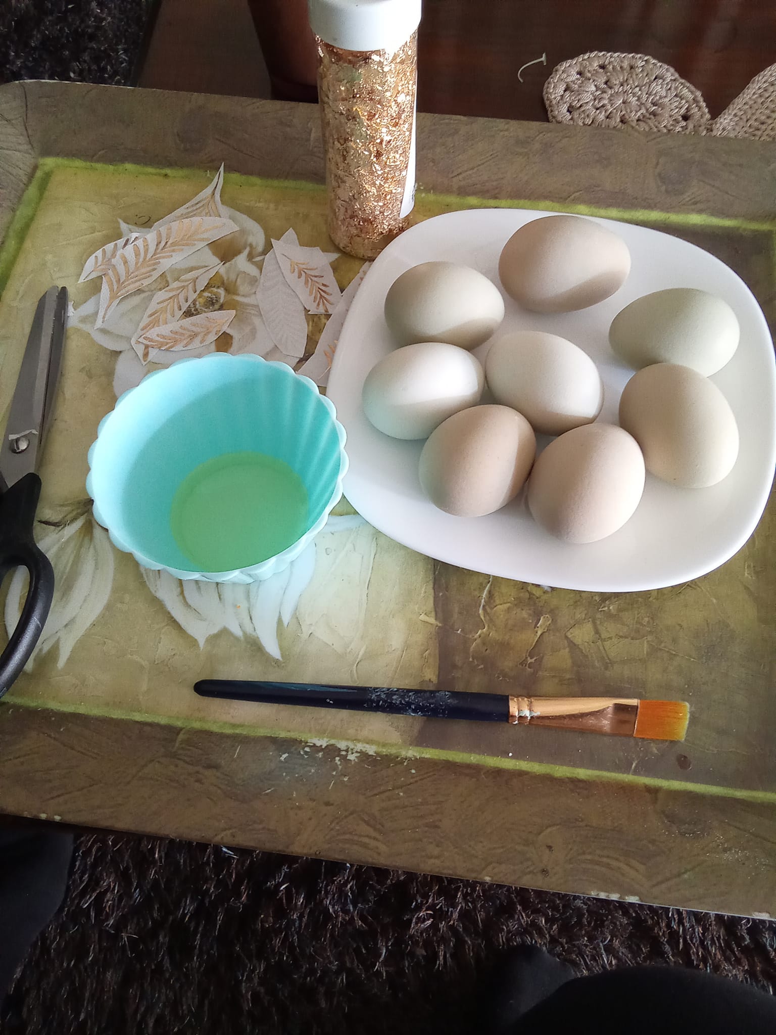 Πασχαλινά αυγά με φύλλα χρυσού