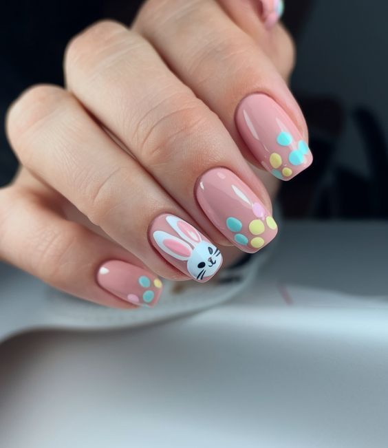 Easter rabbit nails – Ιδέες για γιορτινό Πασχαλινό μανικιούρ με τα πιο girly και κομψά σχέδια