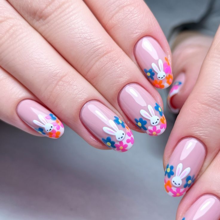 Easter rabbit nails – Ιδέες για γιορτινό Πασχαλινό μανικιούρ με τα πιο girly και κομψά σχέδια