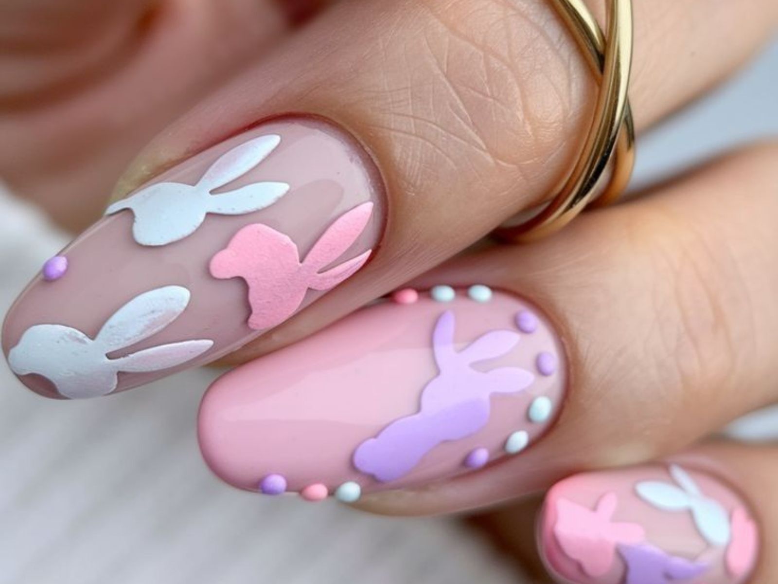 Easter rabbit nails : Ιδέες για Πασχαλινά νύχια με τα πιο girly και κομψά σχέδια