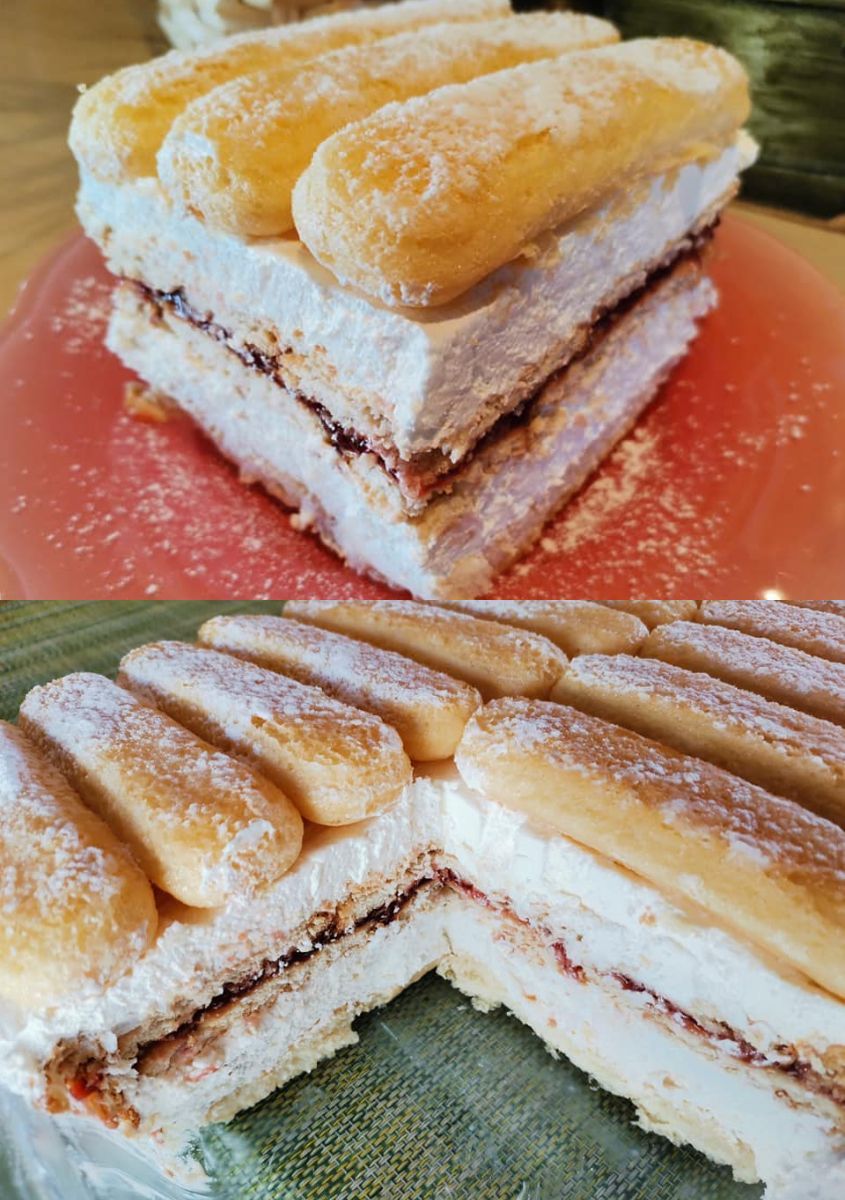 Γλυκό για την Κυριακή του Πάσχα: Μπισκοτόγλυκο με σαβαγιάρ και μαρμελάδα