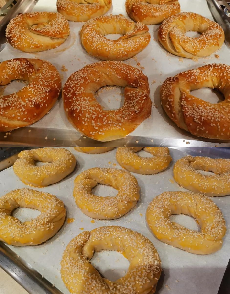 Τραγανά τυροκούλουρα με φέτα και σουσάμι για το σχολείο