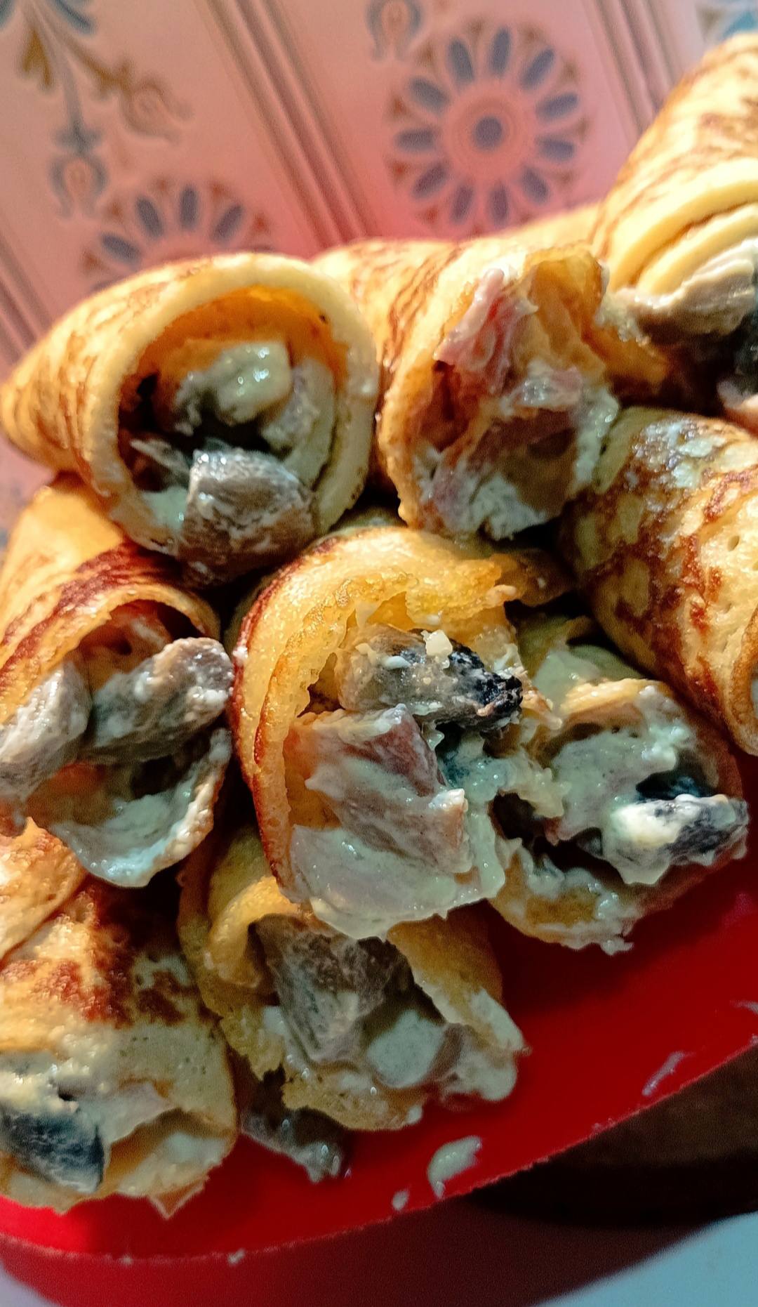 Αλμυρές κρέπες με μανιτάρια αλά κρεμ