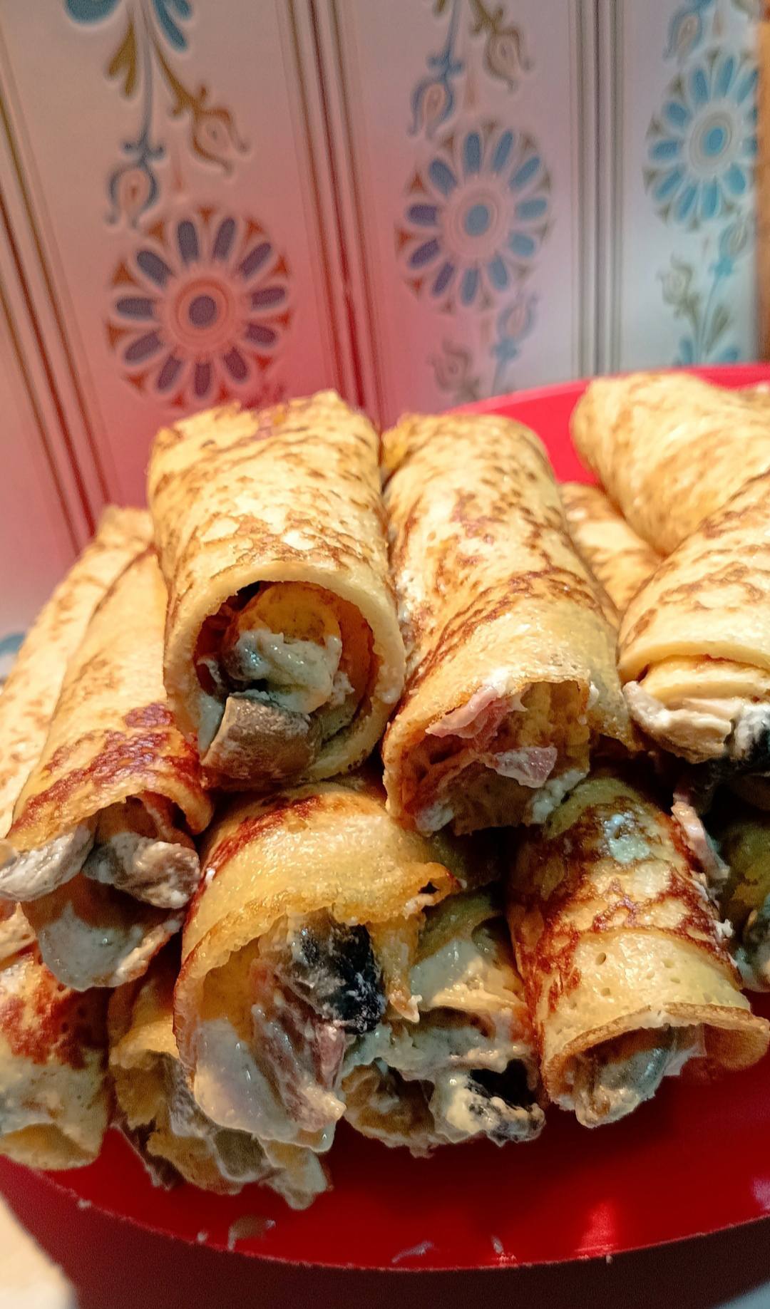 Αλμυρές κρέπες με μανιτάρια αλά κρεμ