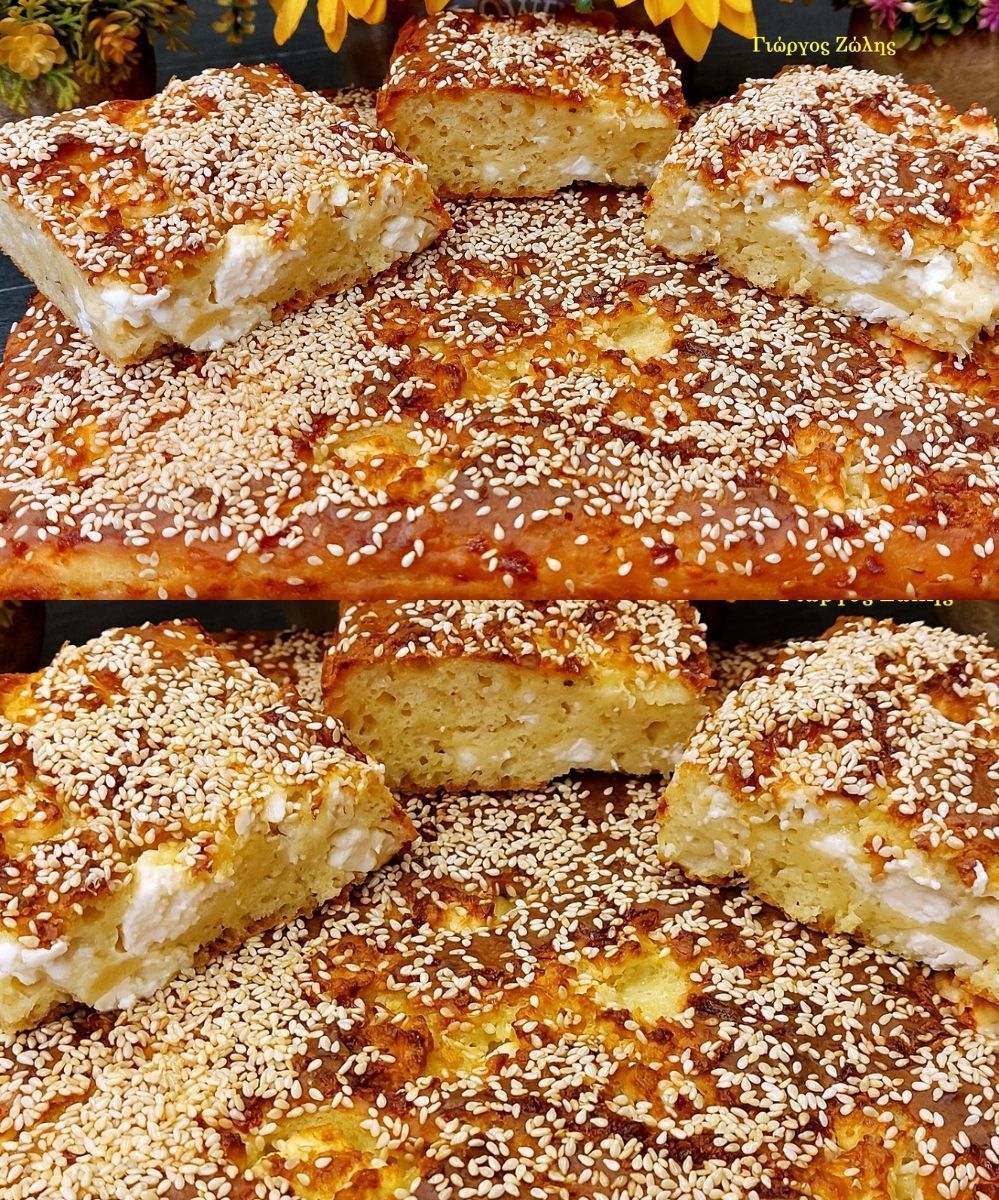 Φουσκωτή τυρόπιτα χωρίς φύλλο για το ταπεράκι του σχολείου