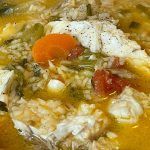 Ψαρόσουπα με μπακαλιάρο