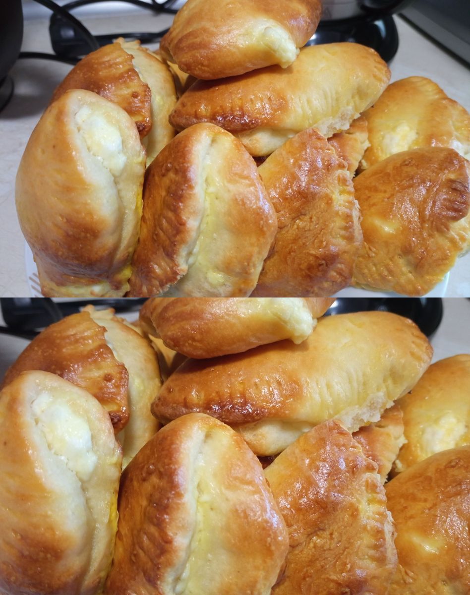 Αφράτα και φουσκωτά τυροπιτάκια κουρού με φέτα και κεφαλοτύρι για το σχολείο