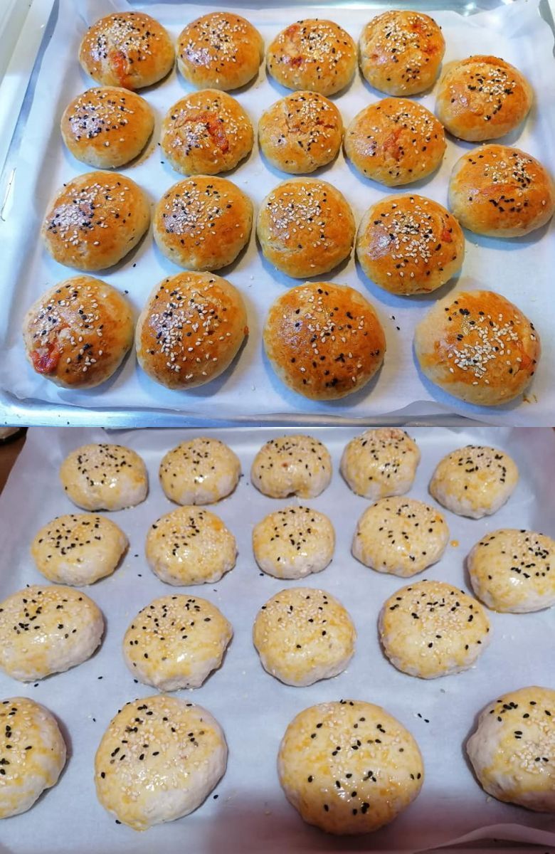 Γεμιστά πιτσάκια με τυρί γαλοπούλα και μανιτάρια για το σχολείο