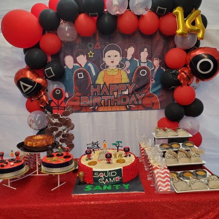 Παιδικό πάρτι γενεθλίων Squid Game – Ιδέες για στολισμό, τούρτα γενεθλίων, μπουφέ και δωράκια