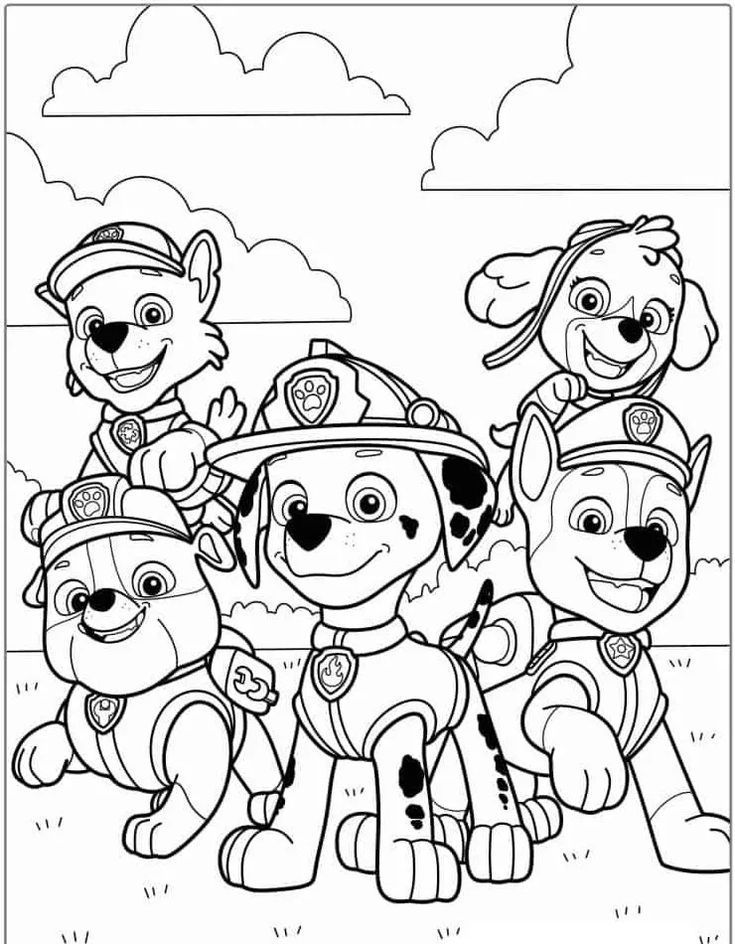 Δωρεάν εκτυπώσεις για ζωγραφική Paw Patrol