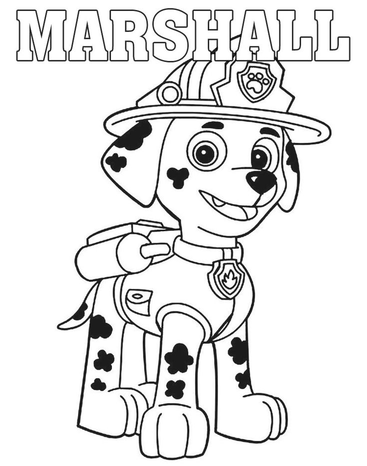 Δωρεάν εκτυπώσεις για ζωγραφική Paw Patrol