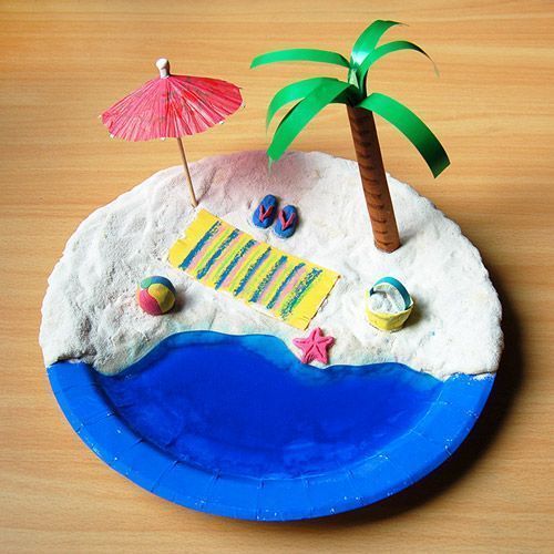 Μάθε στο παιδί την ανακύκλωση φτιάχνοντας Παιδικές Κατασκευές με θέμα το Καλοκαίρι από χάρτινα πιατάκια