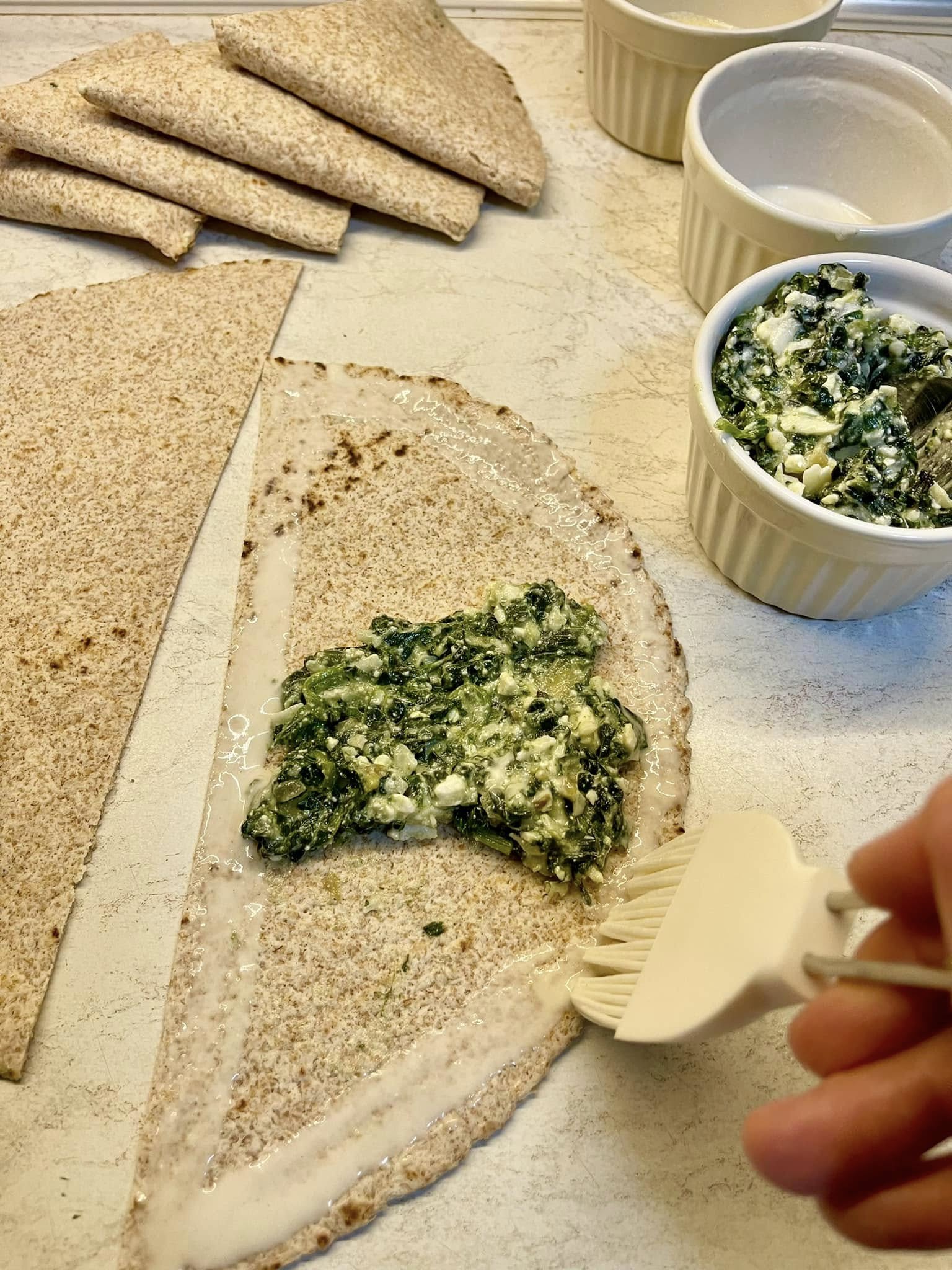 Σπανακοπιτάκια με τορτίγια ολικής άλεσης για το lunchbox