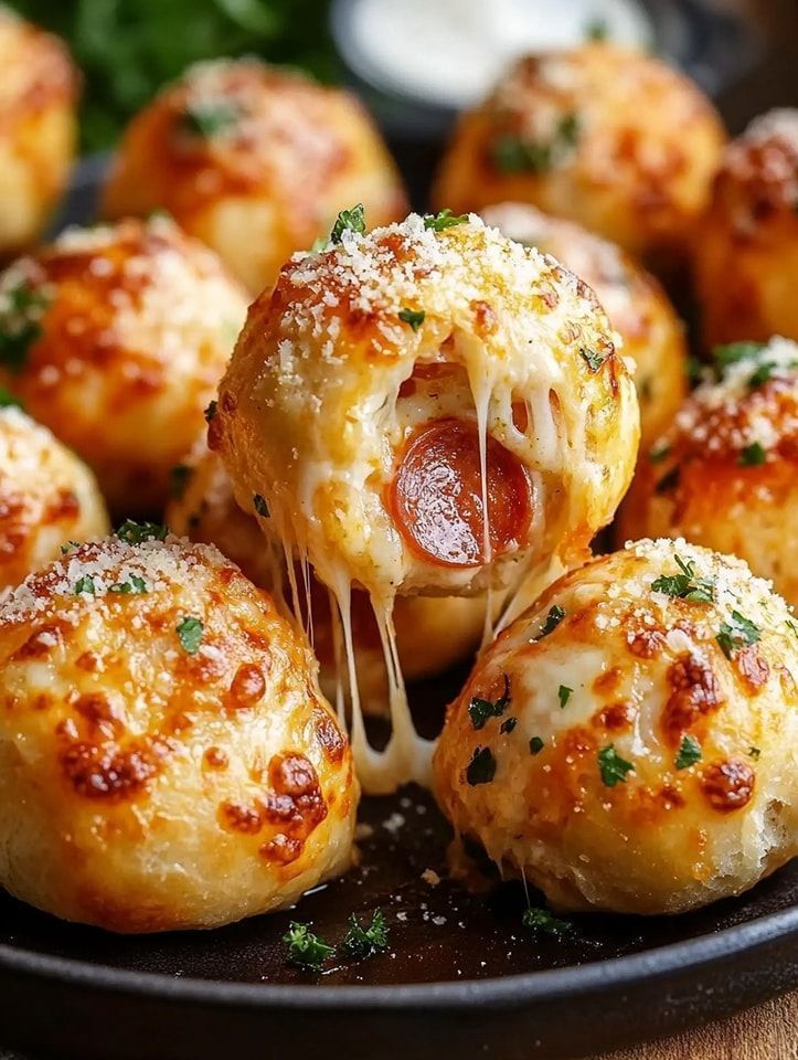 Τυρένιες μπάλες με γεύση πίτσα για το παιδικό πάρτι