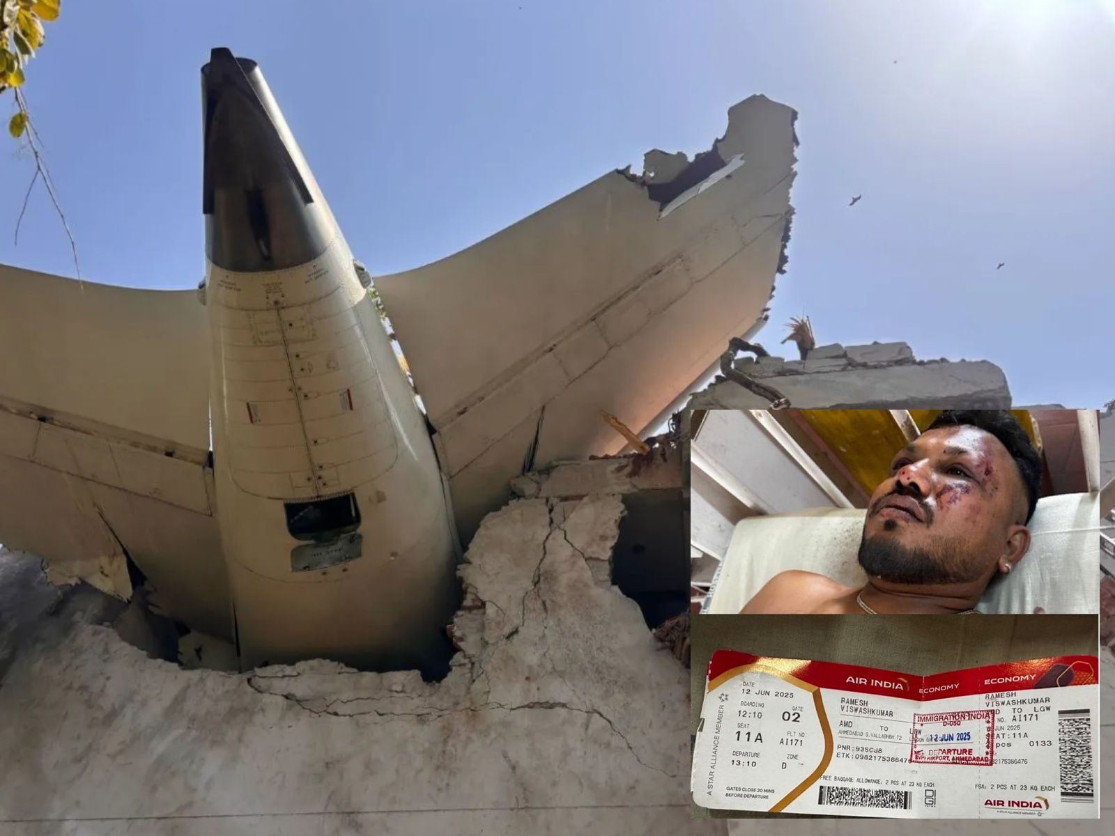 Σοκάρει η μαρτυρία του μοναδικού επιζώντα της αεροπορικής τραγωδίας στην Ινδία – “Έβλεπα παντού πτώματα”