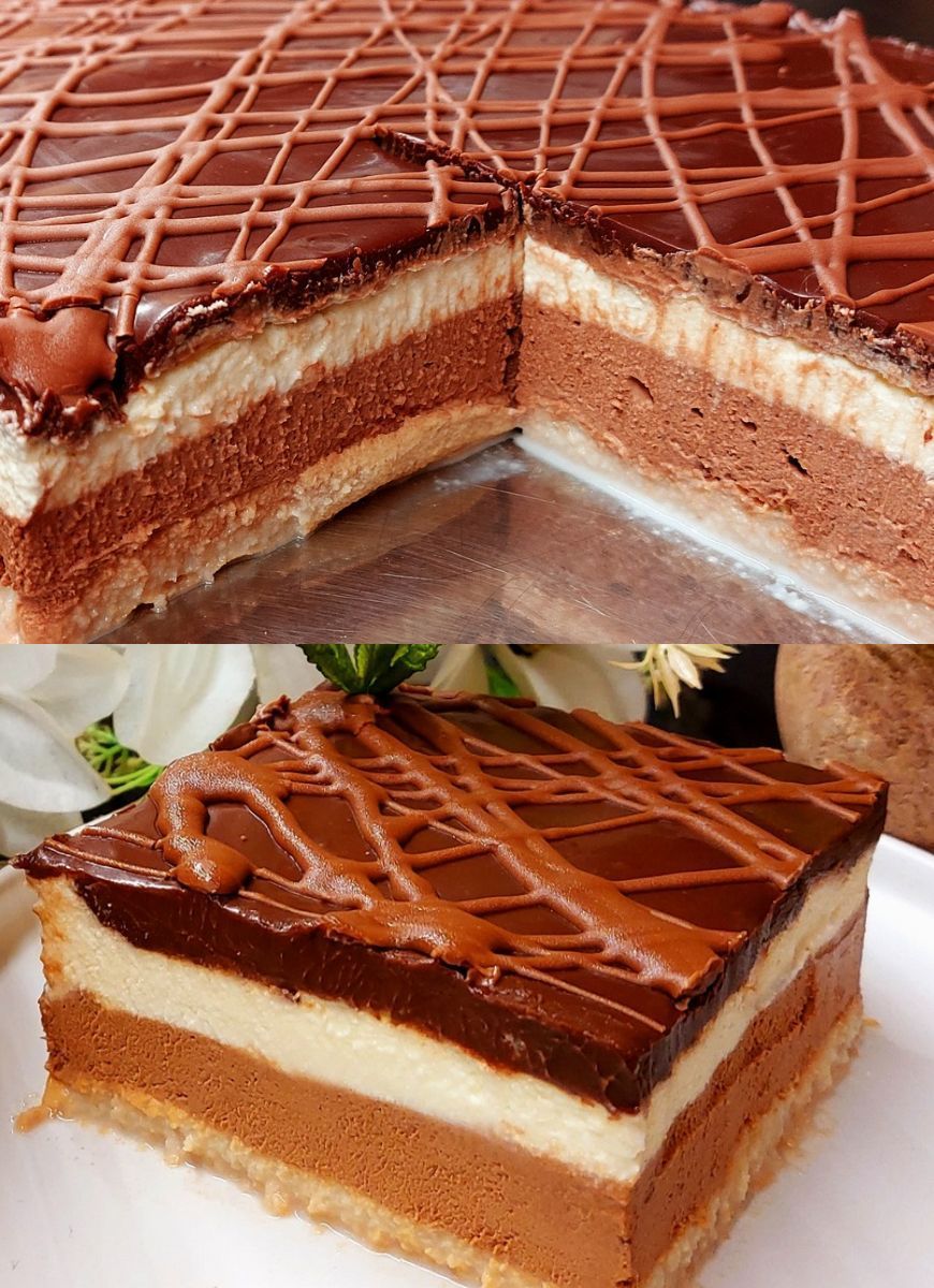 Δροσερή πάστα ταψιού του Γιώργου Ζώλη με πηχτό γλάσο σοκολάτας