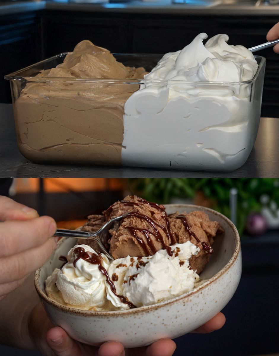 Παγωτό παρφέ σοκολάτα – βανίλια από τον Παναγιώτη Παπαδάκη