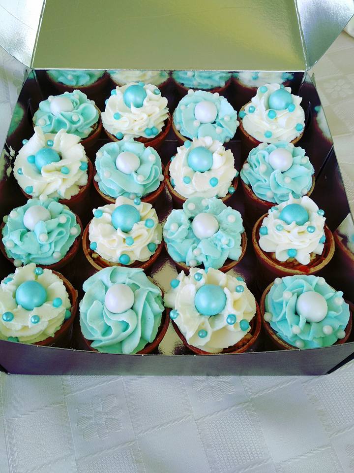 Χωνάκια cupcakes με σαντιγί για κέρασμα σε βάφτιση