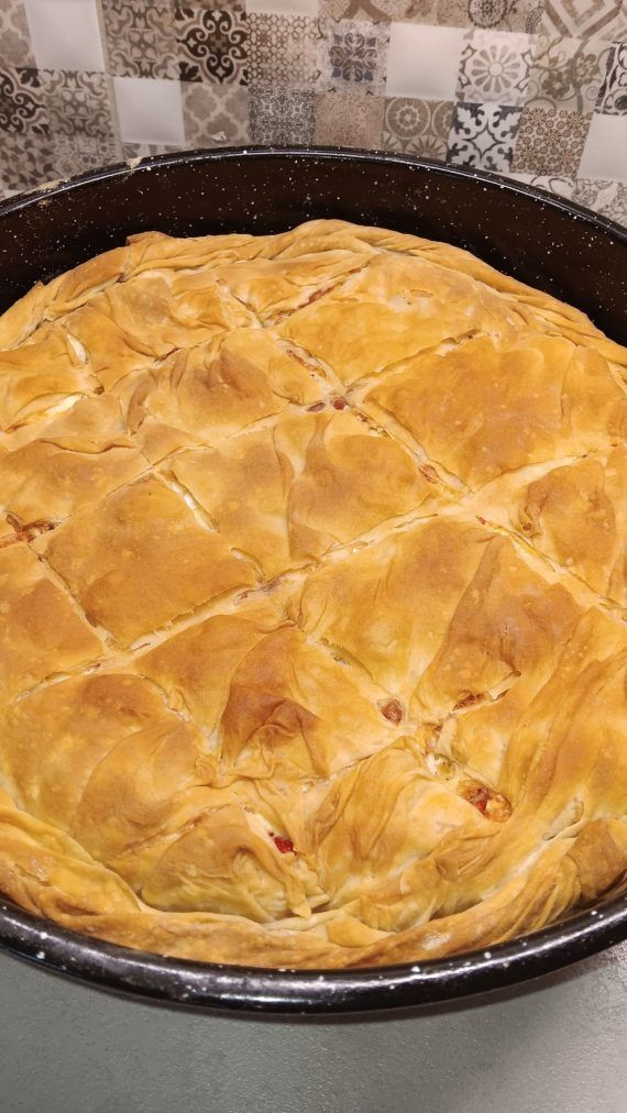 Κοτόπιτα με χειροποίητο φύλλο για το κολατσιό