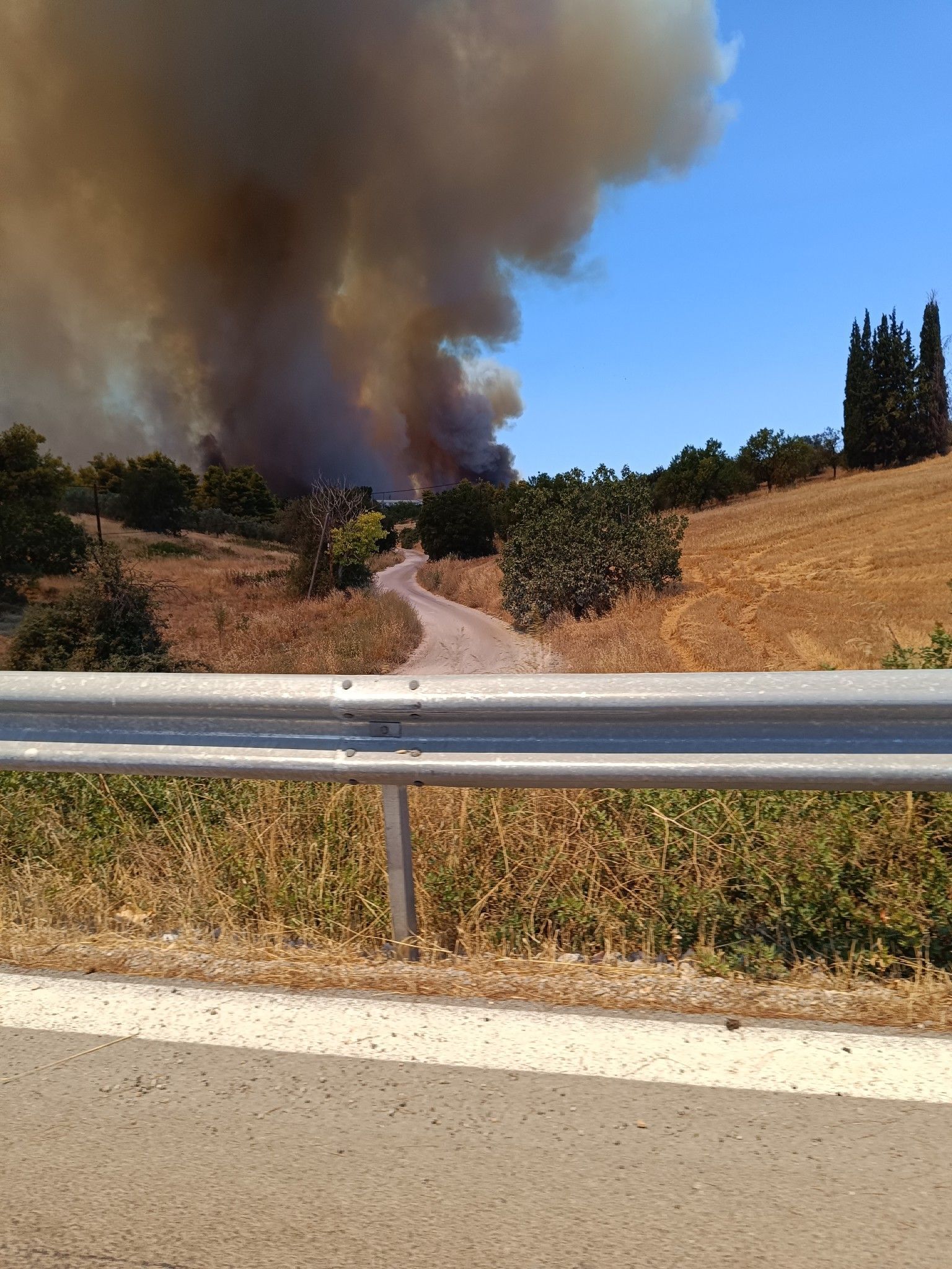 Μεγάλη φωτιά στην Εύβοια Τώρα- Ήχησε το 112 για εκκένωση