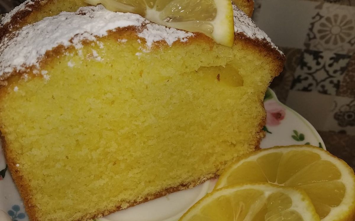 κέικ-λεμόνι-με-ζάχαρη άχνη-συνταγή-