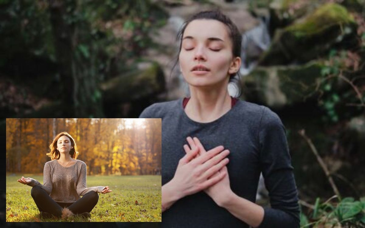 γυναίκα-χαλαρώνει-και-κάνει-γιόγκα-στο-δάσος-