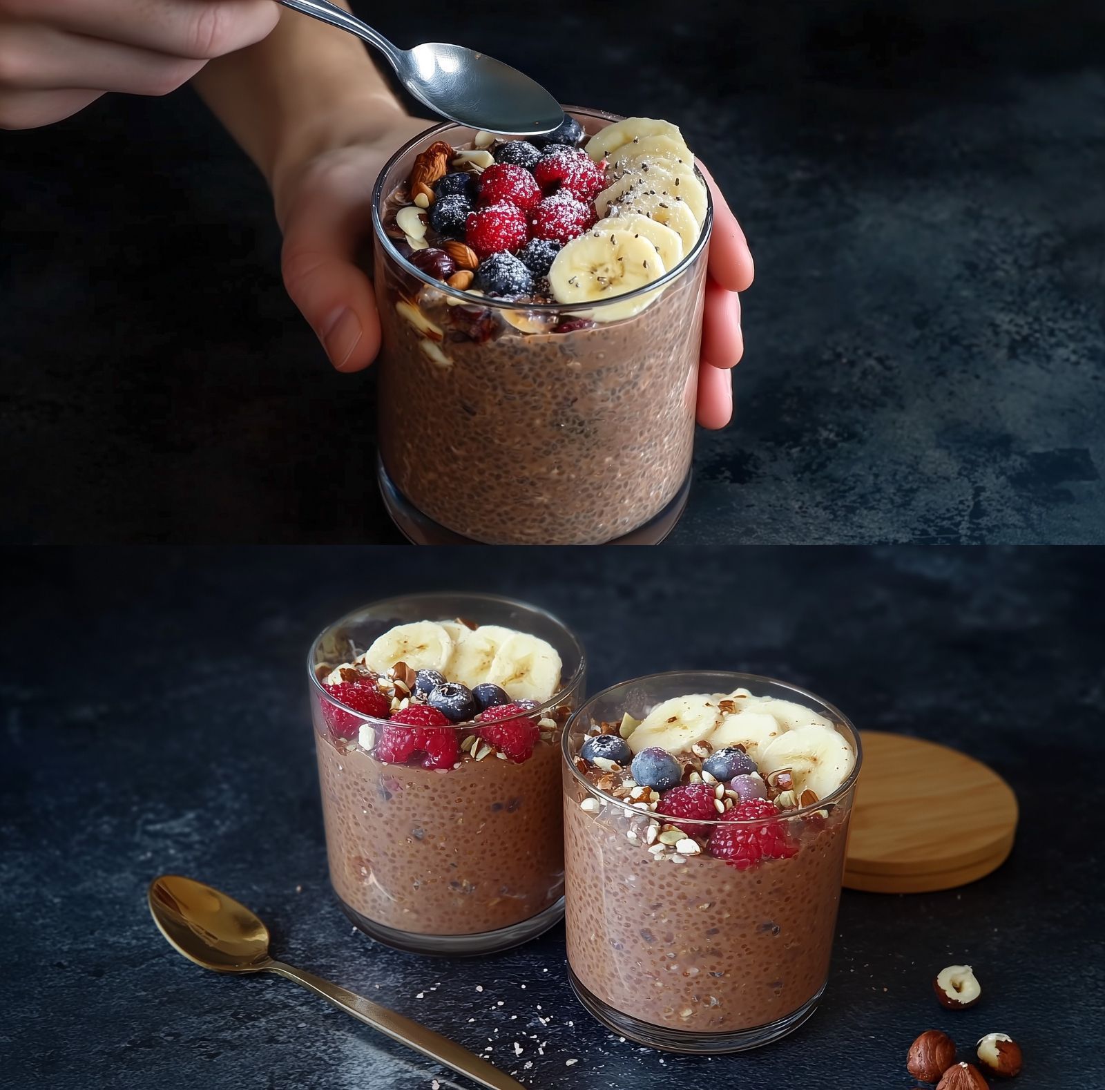 Oat Pots-με-φρούτα- Oat Pots-με-σοκολατα-και-φρούτα-