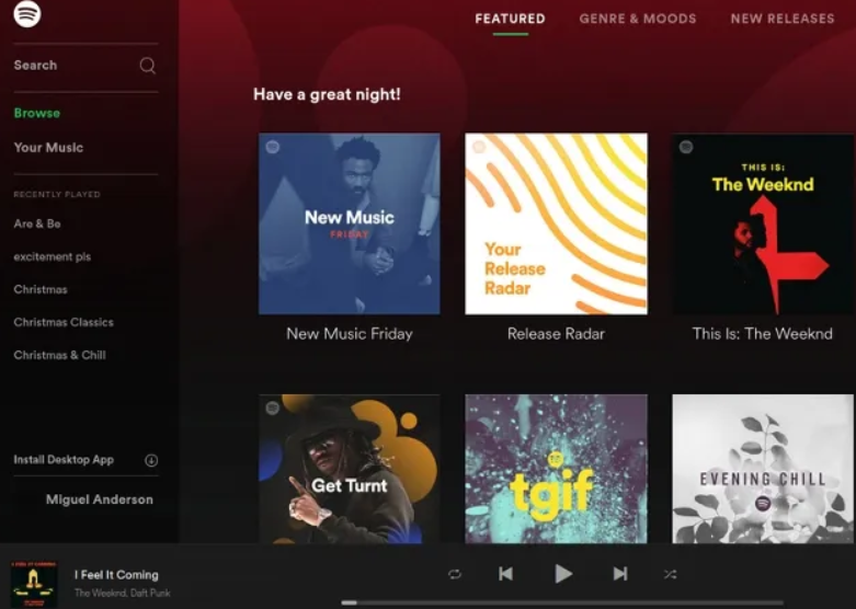 Spotify-περιβάλλον- Spotify-περιβάλλον-