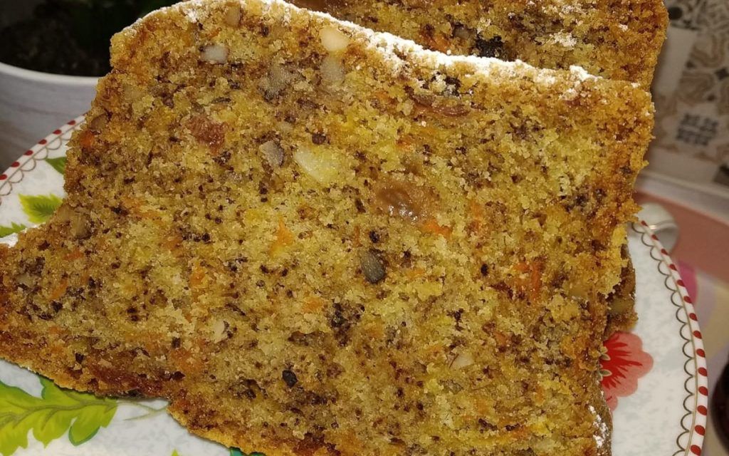 κέικ-καρότο-με-ζάχαρη άχνη-