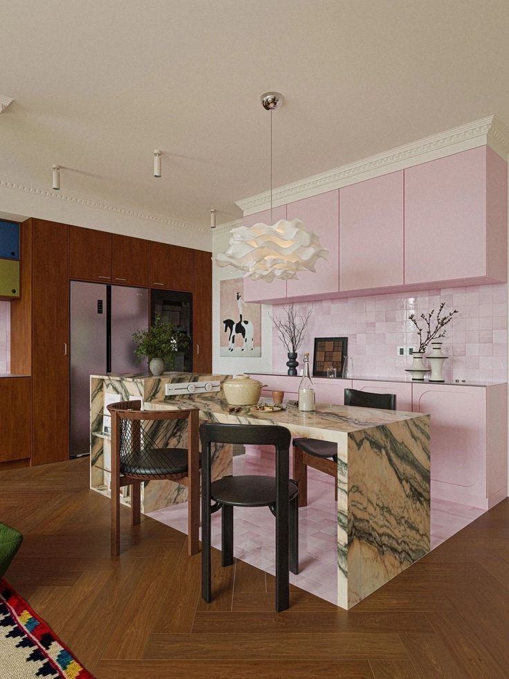 μαρμάρινος-πάγκος-στη-κουζίνα-με-πράσινες-λεπτομέρειες-