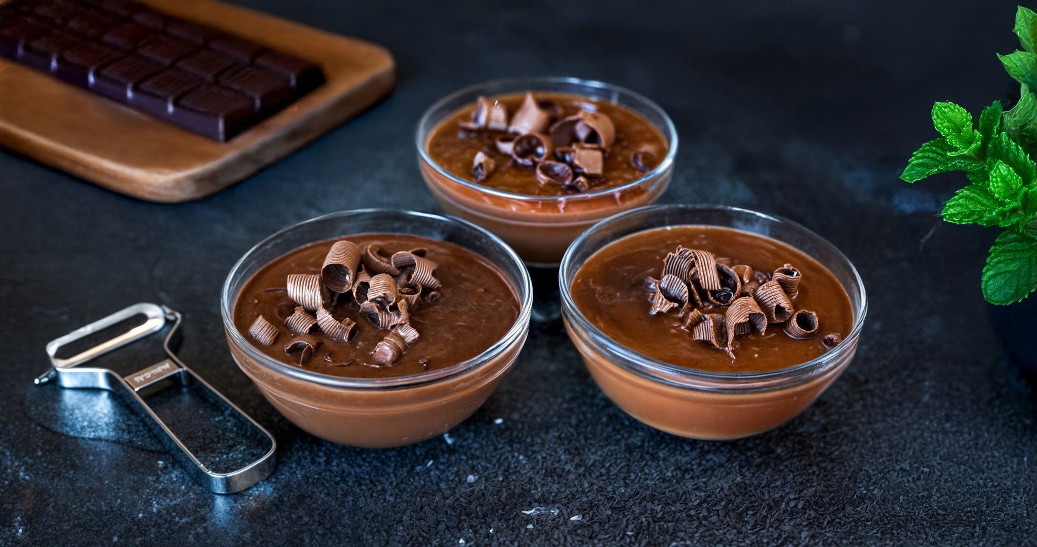 Κρέμα σοκολάτα με 3 υλικά χωρίς ζάχαρη