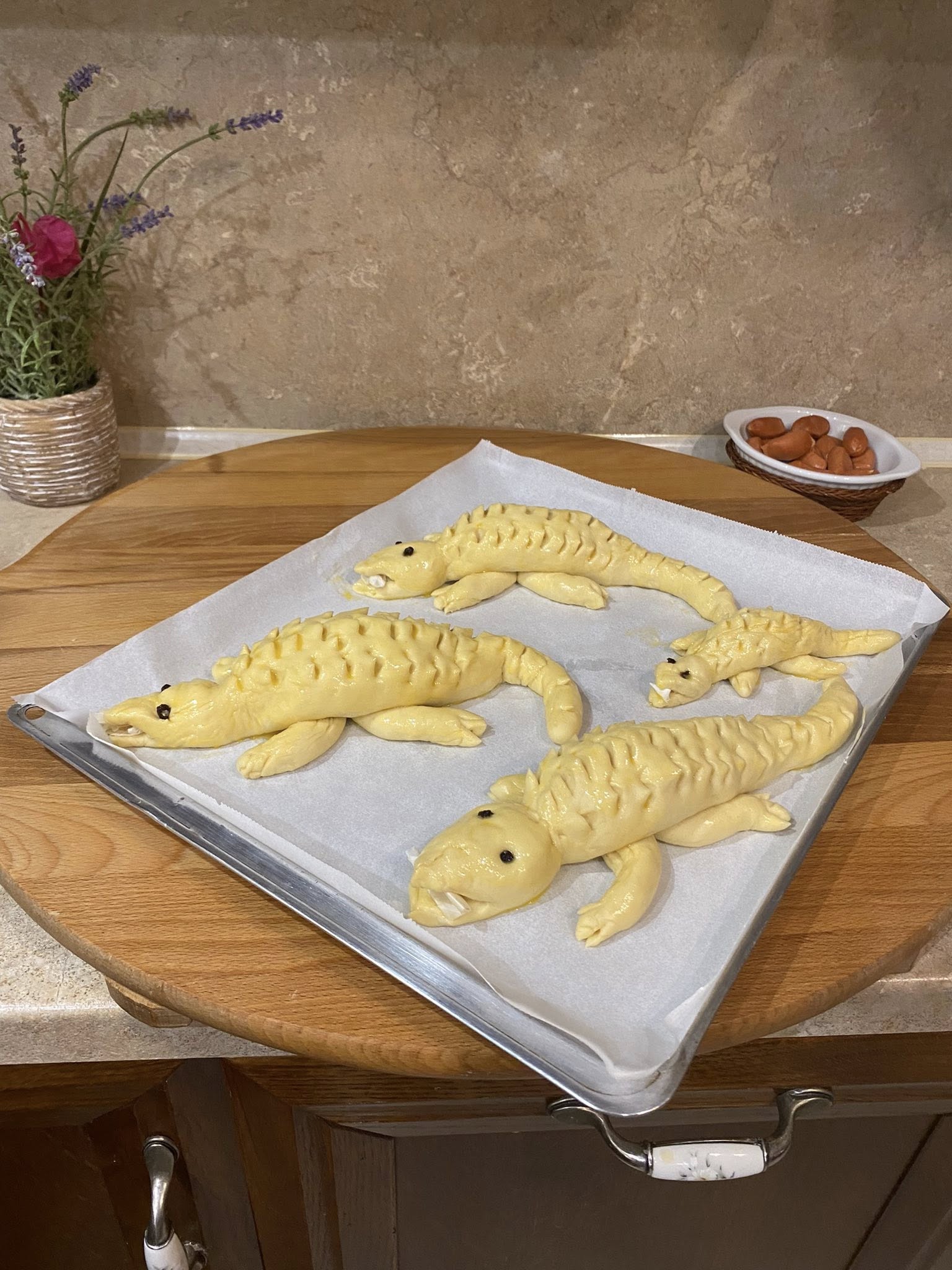 Λουκανικοπιτάκια - κροκοδειλάκια για παιδικό πάρτι