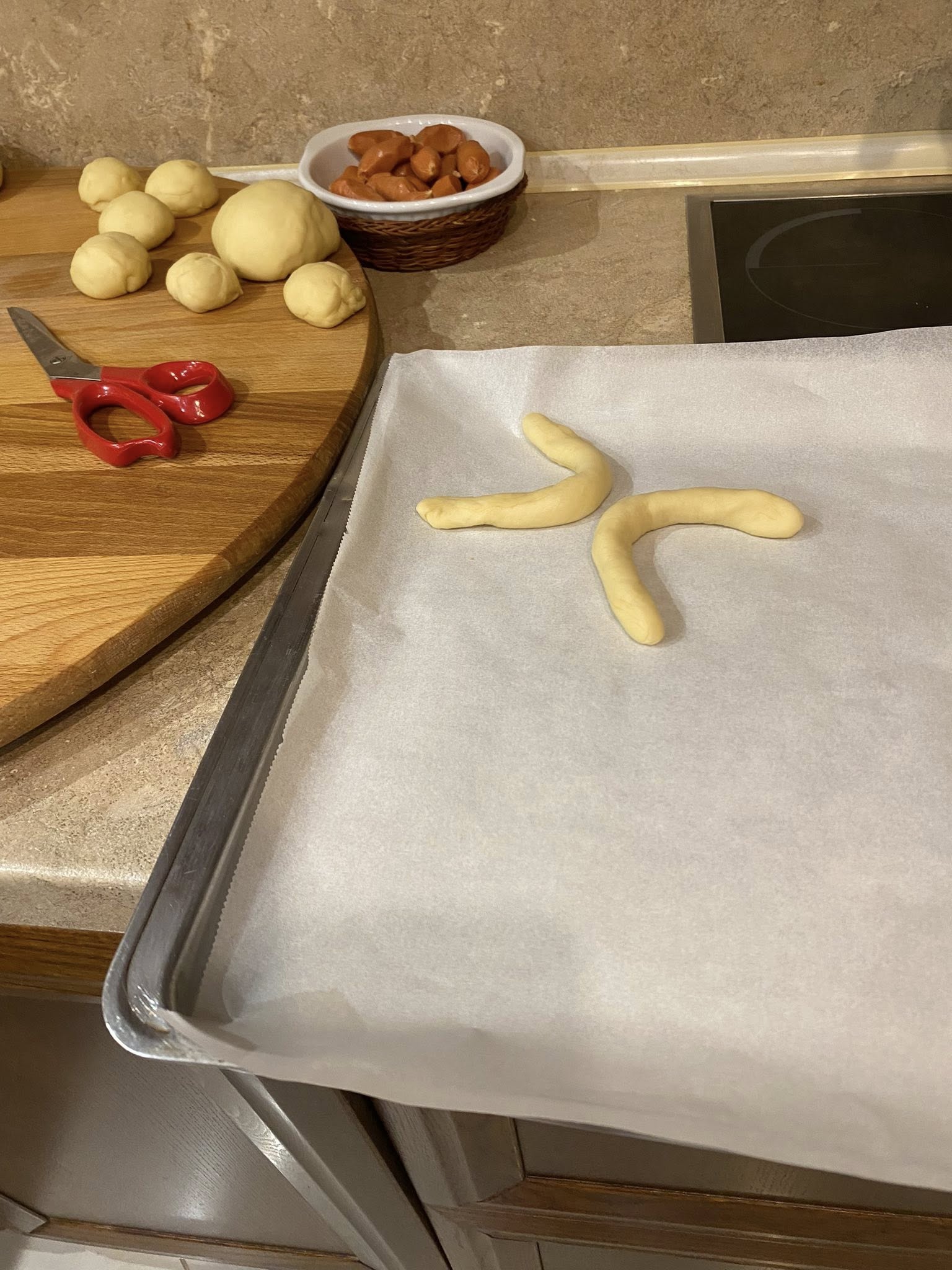 Λουκανικοπιτάκια - κροκοδειλάκια για παιδικό πάρτι