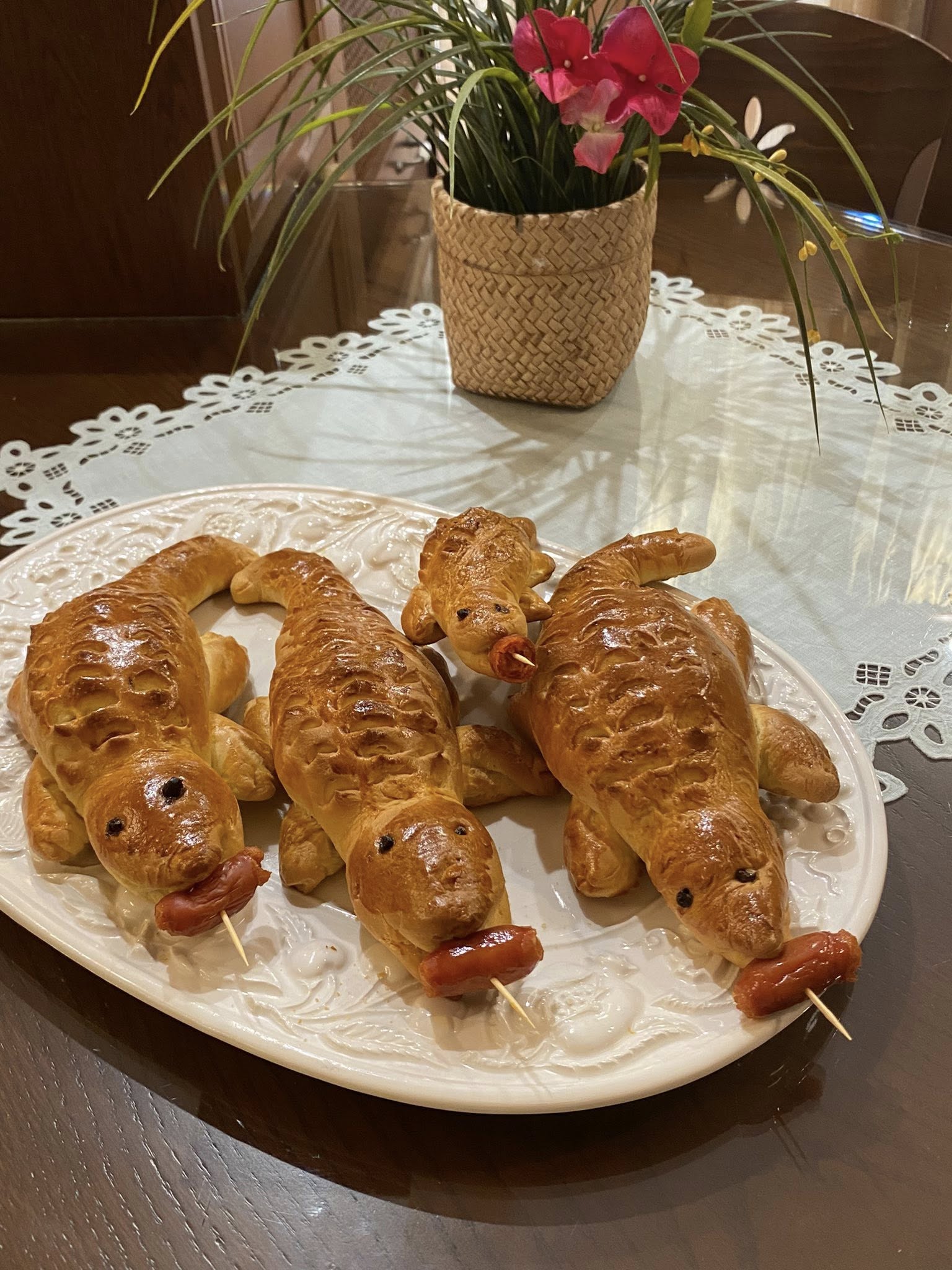 Λουκανικοπιτάκια - κροκοδειλάκια για παιδικό πάρτι