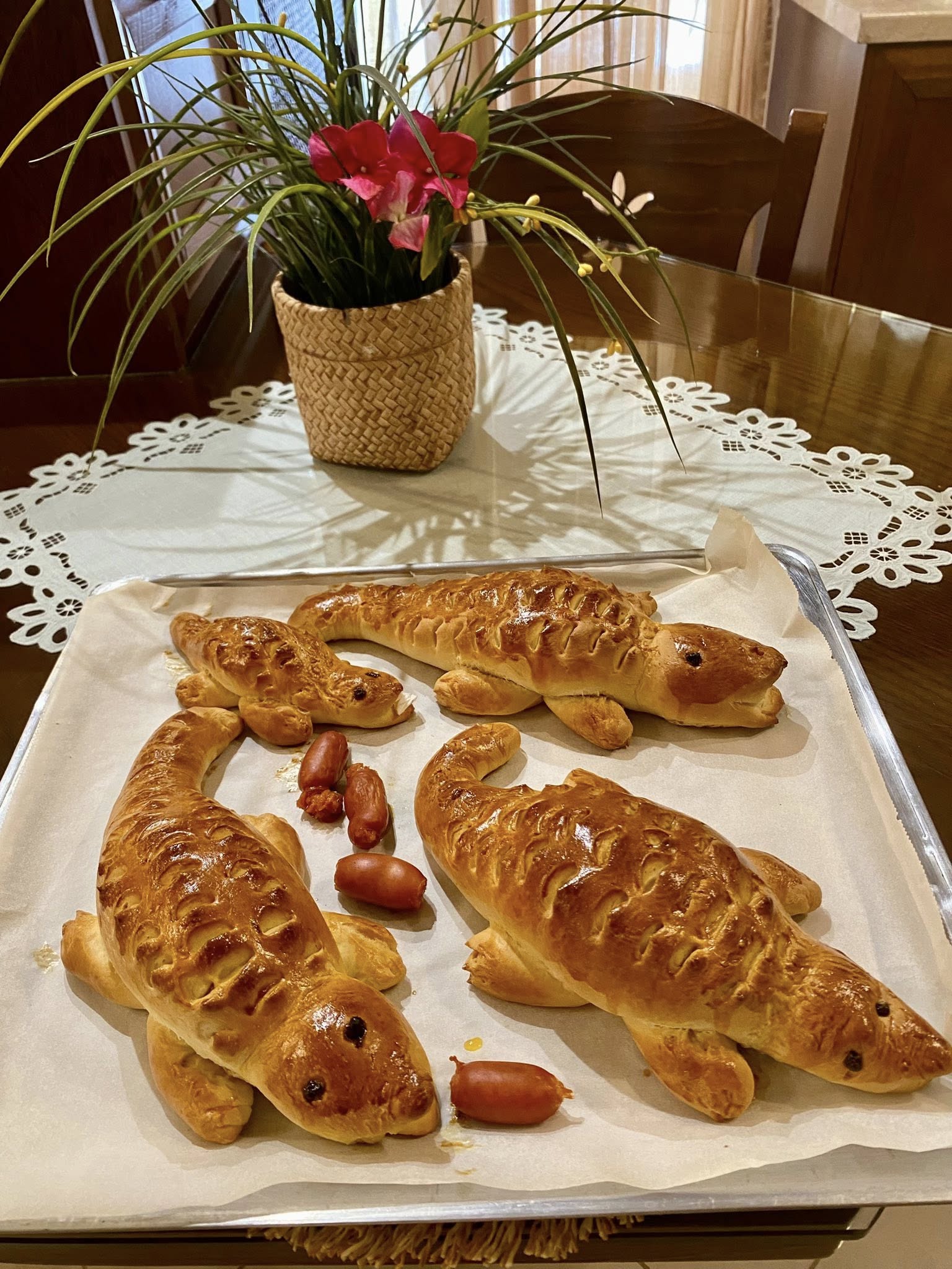 Λουκανικοπιτάκια - κροκοδειλάκια για παιδικό πάρτι