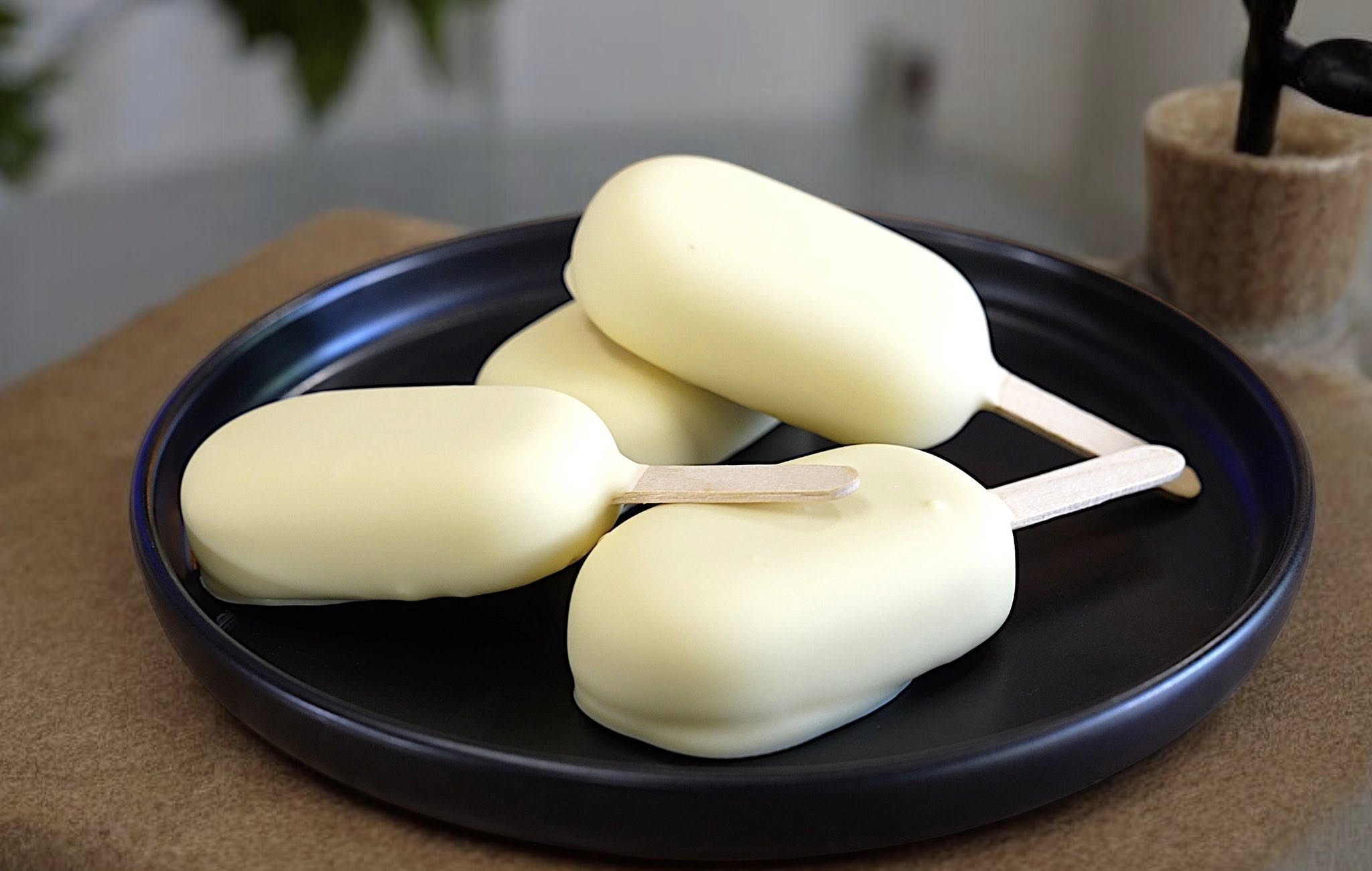 Παγωτό ξυλάκι με 3 υλικά χωρίς ζάχαρη