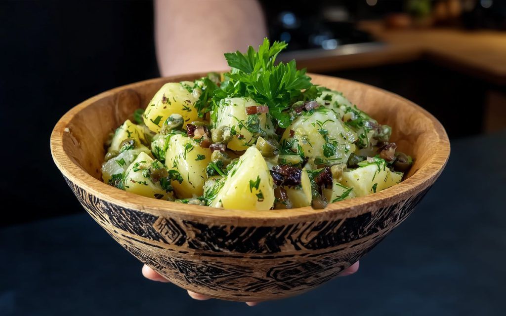 Πατατοσαλάτα με αγγουράκι τουρσί για τον Δεκαπενταύγουστο