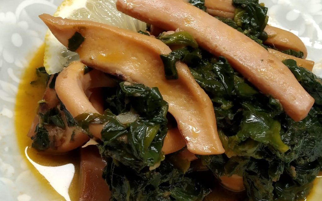 σπανάκι-με-καλαμάρια-