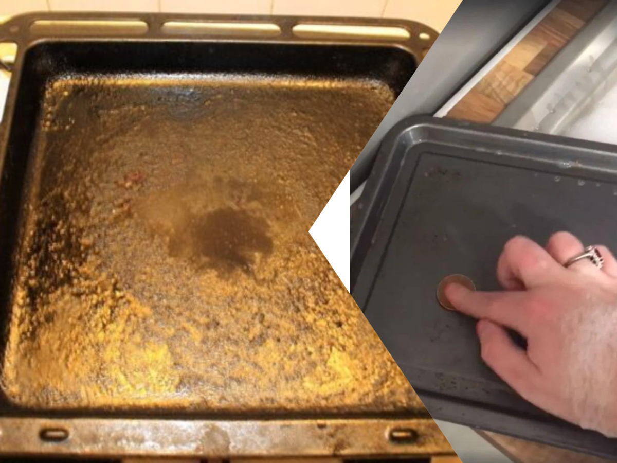 Το κόλπο με το κέρμα που μου έμαθε η μαμά μου για να καθαρίζω το ταψί από καμένα λίπη