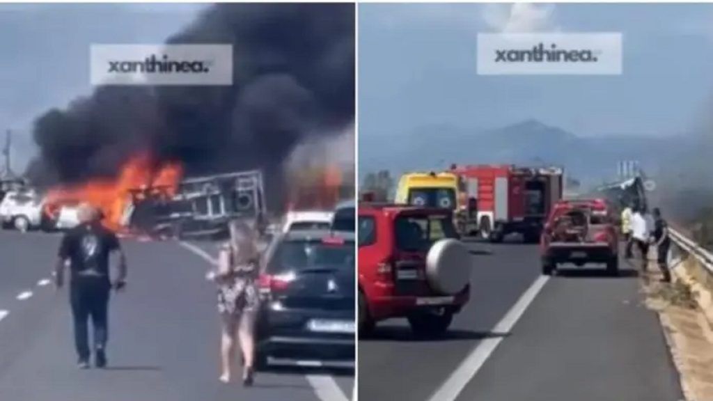 Τραγωδία στην Εγνατία Οδό: Απανθρακώθηκαν 3 άνθρωποι μετά από σύγκρουση φορτηγού με ΙΧ -Βίντεο που κόβουν την ανάσα