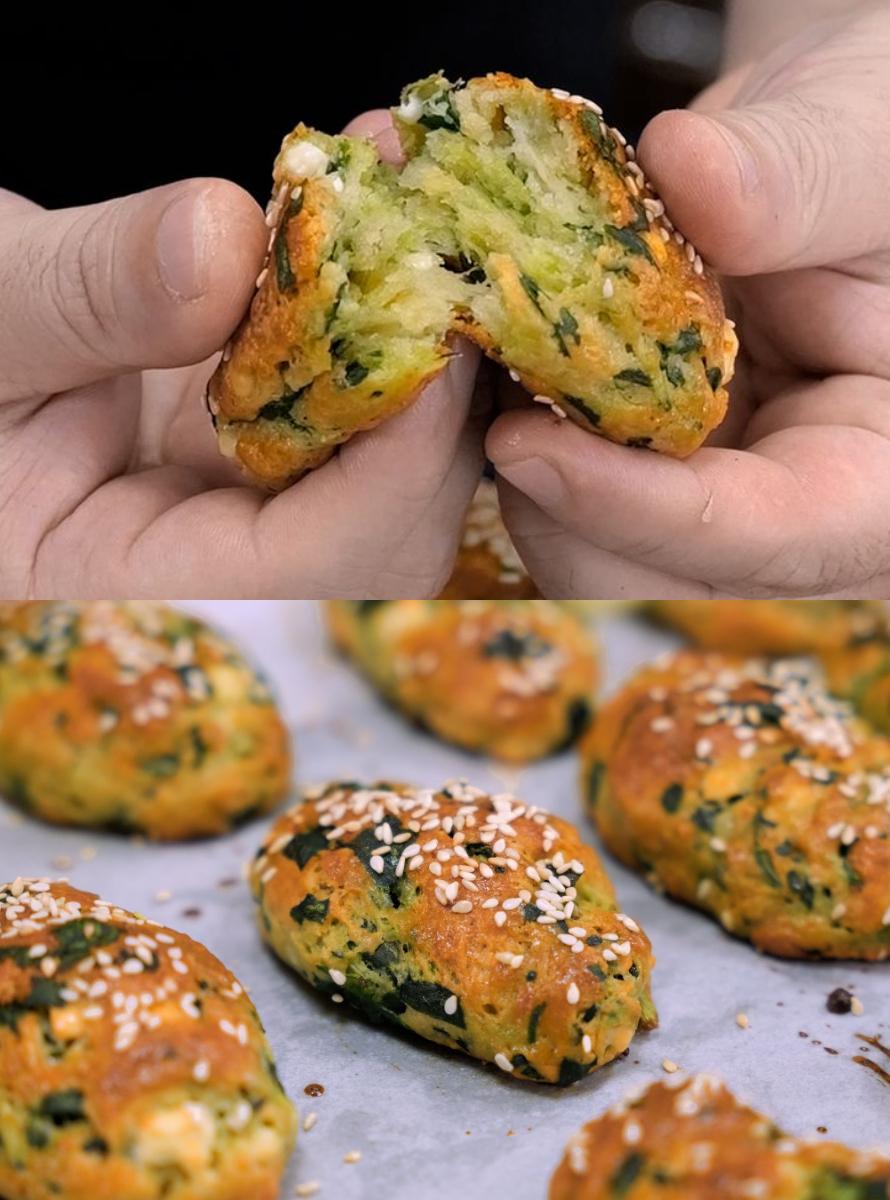 σπανακοπιτάκια-χωρίς-φύλλο-με-σουσάμι-