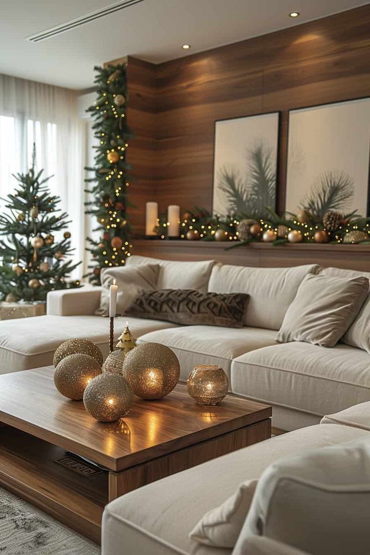 Luxury Χριστουγεννιάτικος στολισμός για σαλόνι και τραπεζαρία