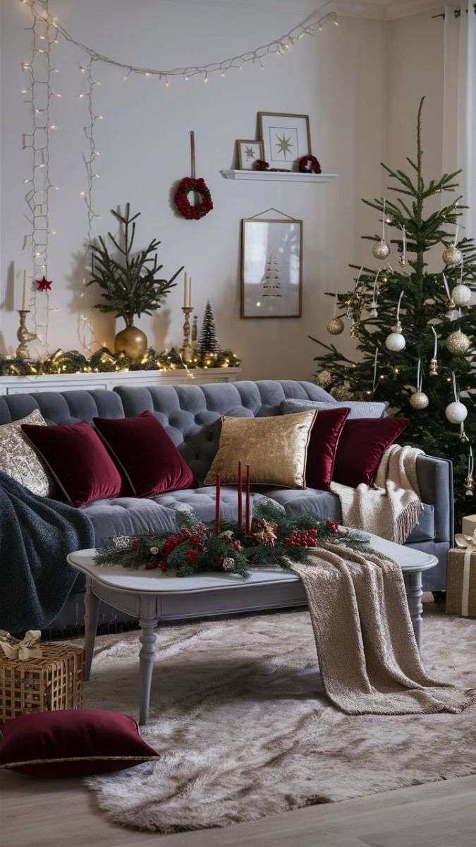 Luxury Χριστουγεννιάτικος στολισμός για σαλόνι και τραπεζαρία