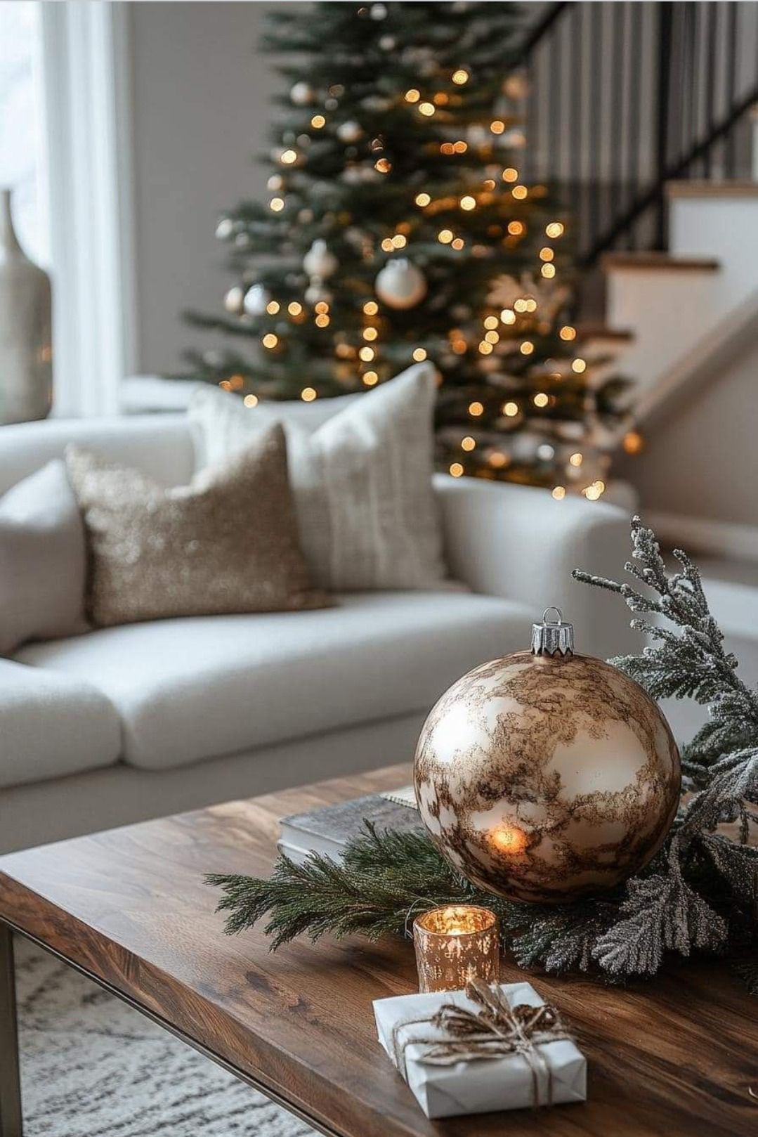 Luxury Χριστουγεννιάτικος στολισμός για σαλόνι και τραπεζαρία