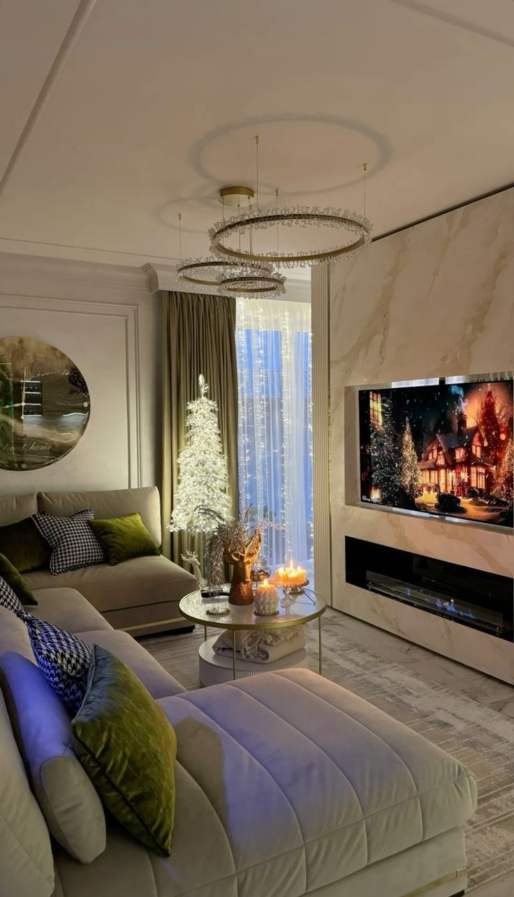 Luxury Χριστουγεννιάτικος στολισμός για σαλόνι και τραπεζαρία